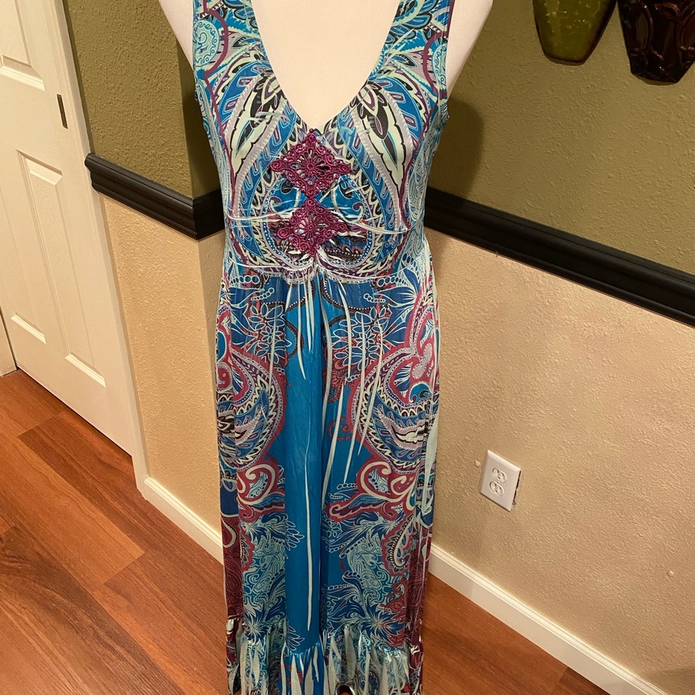 Live and Let Live embellished maxi dress